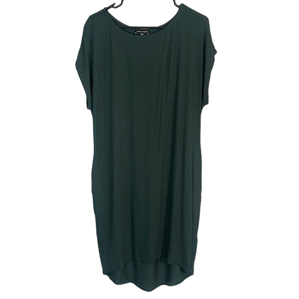 Universal Standard Helen Green Short Sleeve Shift Dress Women Sz 2XS Sz 6-8
